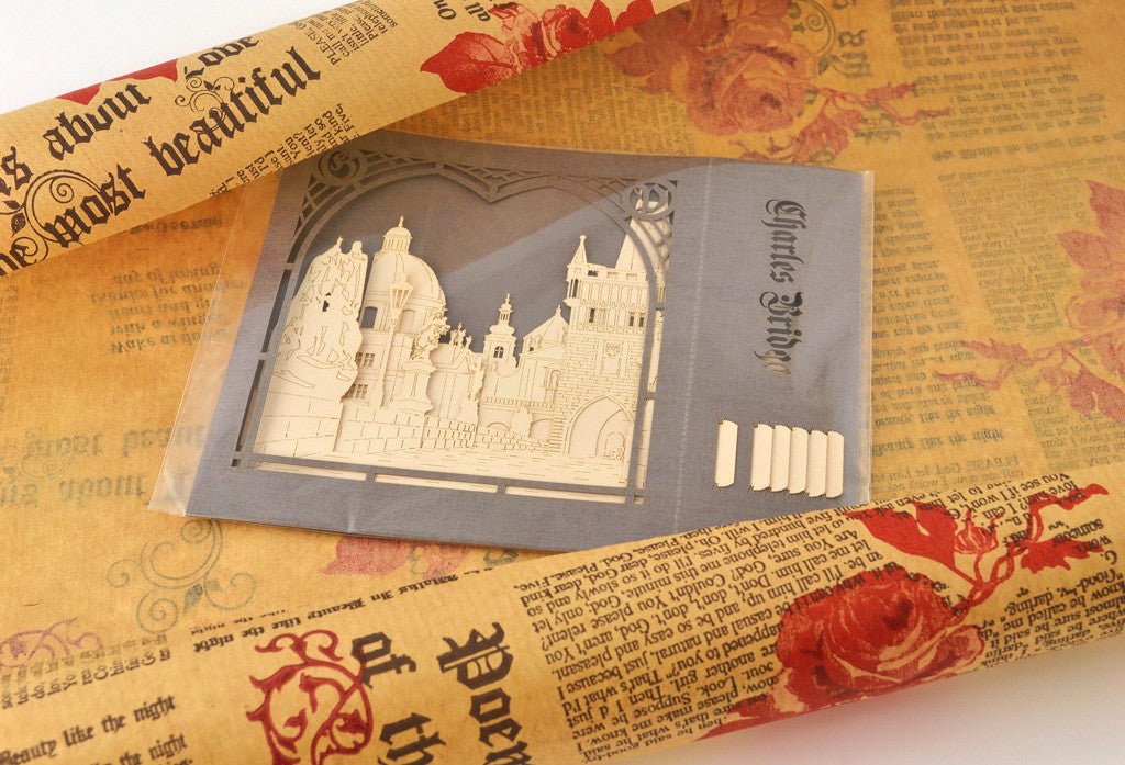 The Charles Bridge, Prague, Czech Republic pop-up card - ColibriGift