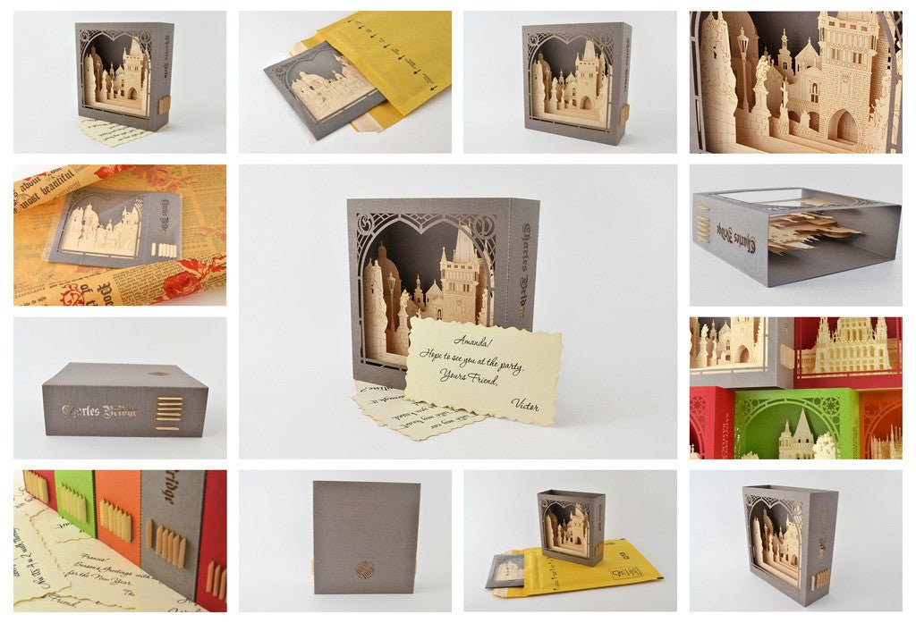 The Charles Bridge, Prague, Czech Republic pop-up card - ColibriGift