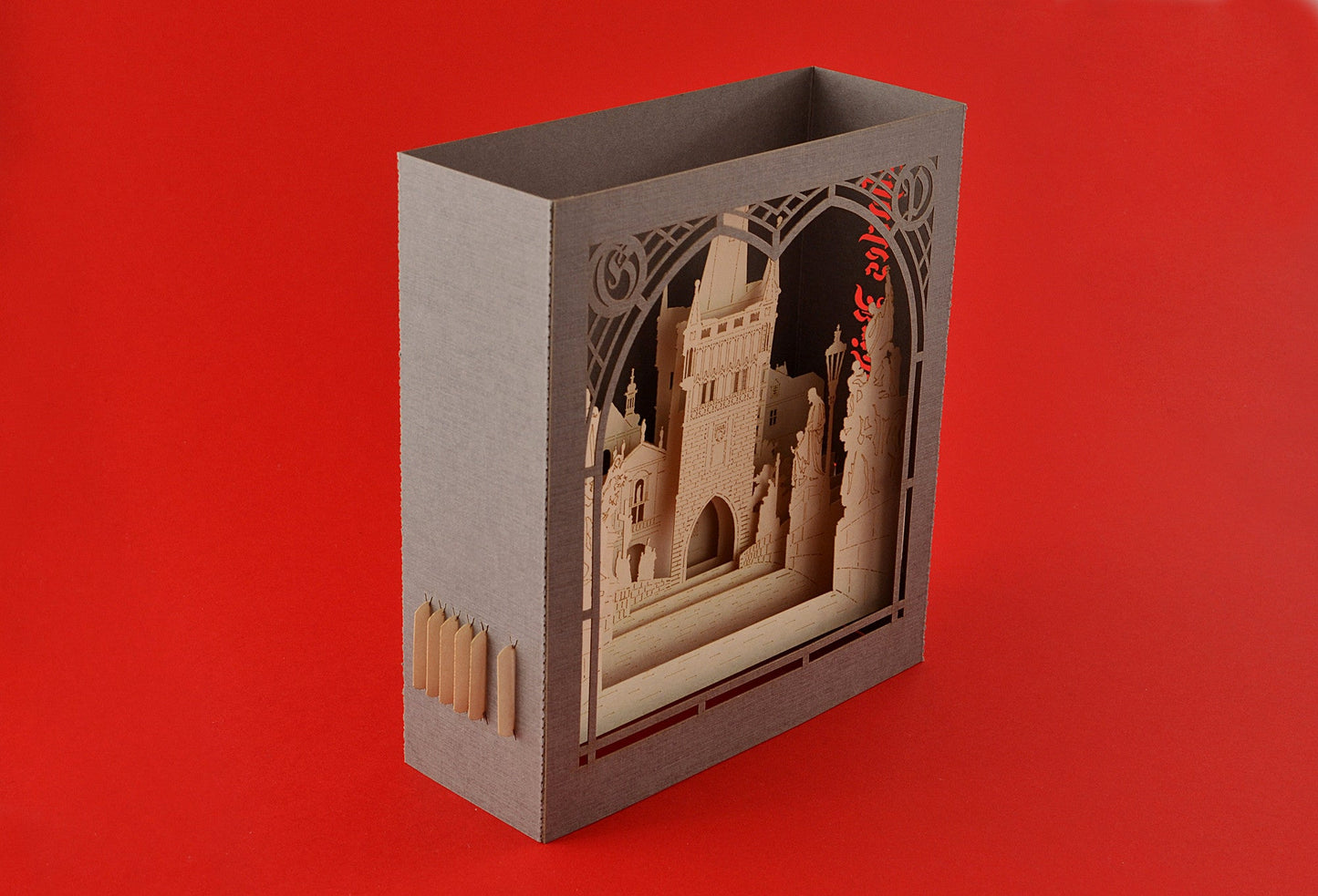 The Charles Bridge, Prague, Czech Republic pop-up card - ColibriGift