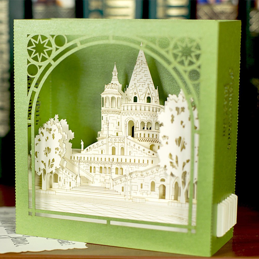 The Fisherman's Bastion, Budapest, Hungary pop-up card - ColibriGift