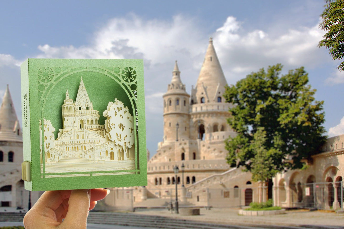 The Fisherman's Bastion, Budapest, Hungary pop-up card - ColibriGift