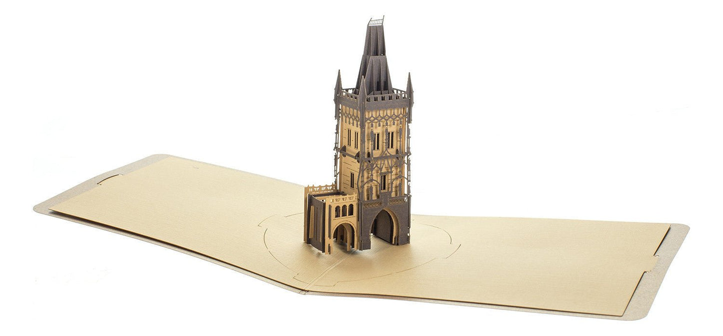 The Gunpowder Tower, Prague, Czech Republic pop-up card - ColibriGift