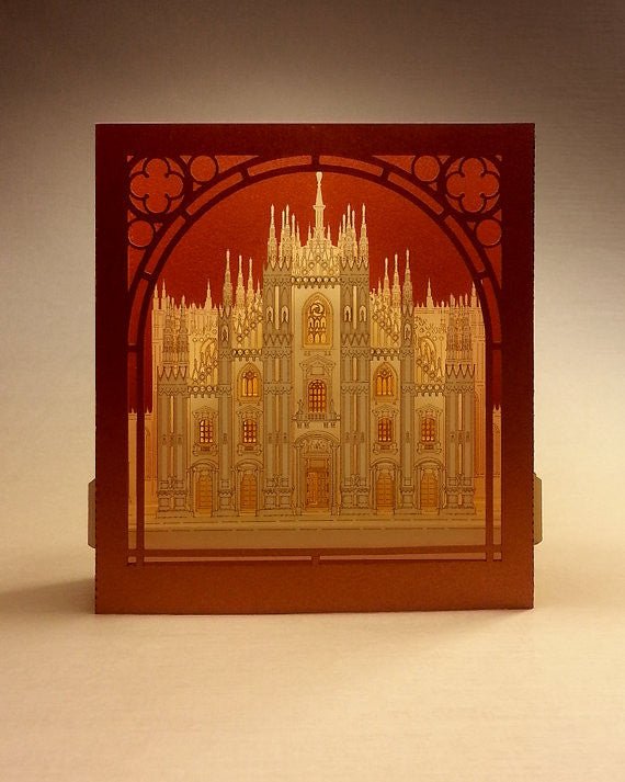 The Milan Cathedral, Milan, Italy pop-up card - ColibriGift