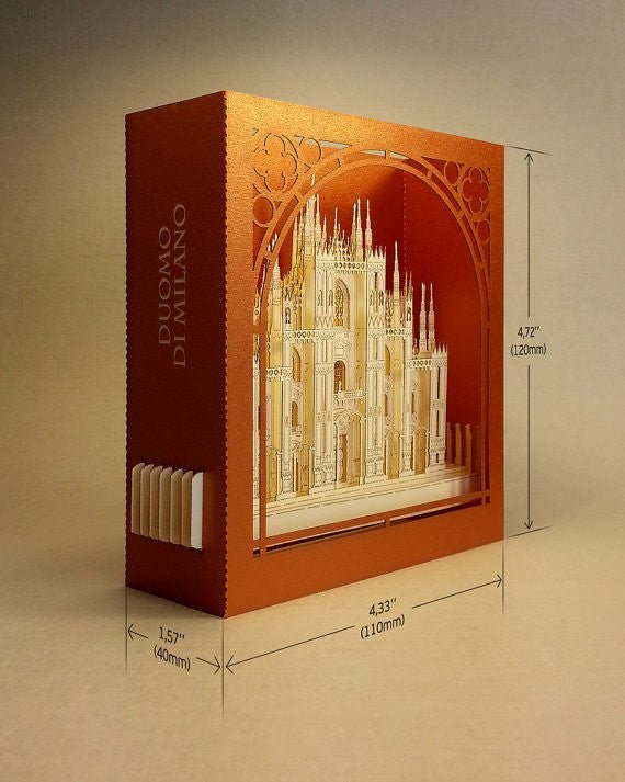 The Milan Cathedral, Milan, Italy pop-up card - ColibriGift