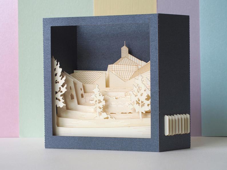 The Mudam Luxembourg Museum Modern Art pop-up card - ColibriGift
