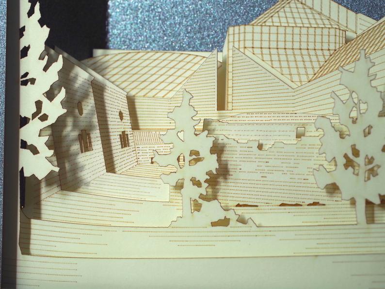 The Mudam Luxembourg Museum Modern Art pop-up card - ColibriGift