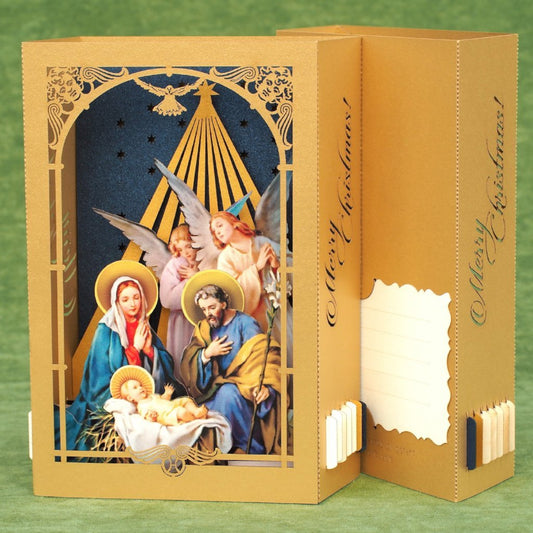 The Nativity Scene of Jesus Birth pop-up card - ColibriGift