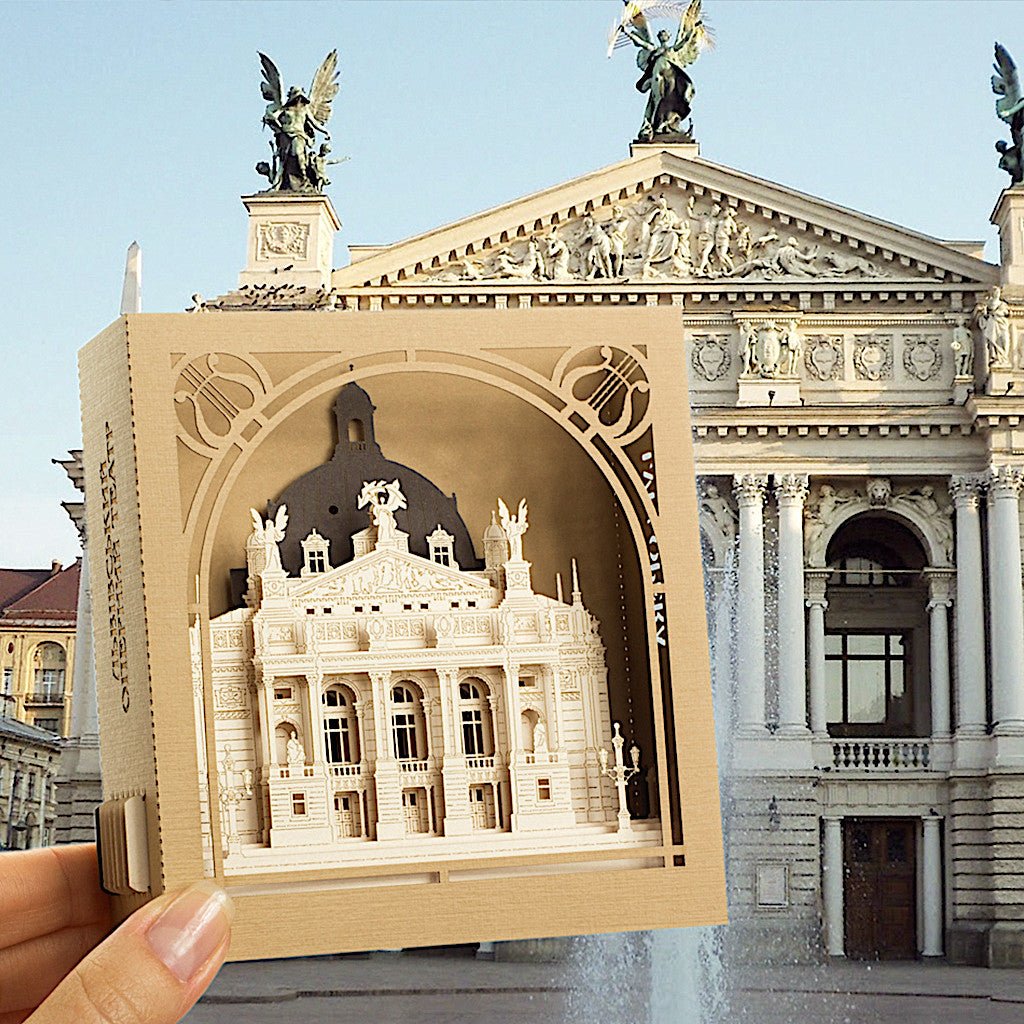 The Opera & Ballet House, Lviv, Ukraine pop-up card - ColibriGift