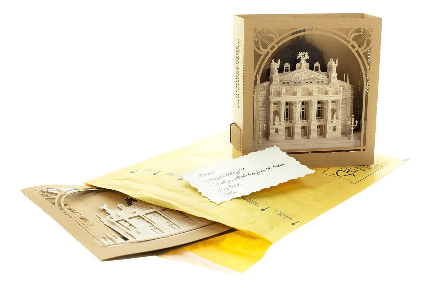 The Opera & Ballet House, Lviv, Ukraine pop-up card - ColibriGift