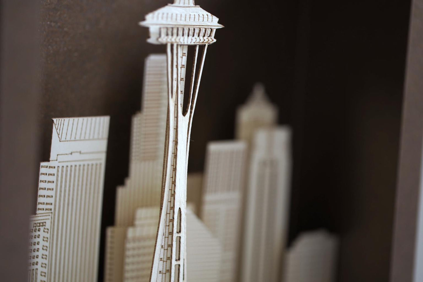 The Seattle Skyline, Washington, USA pop-up card - ColibriGift