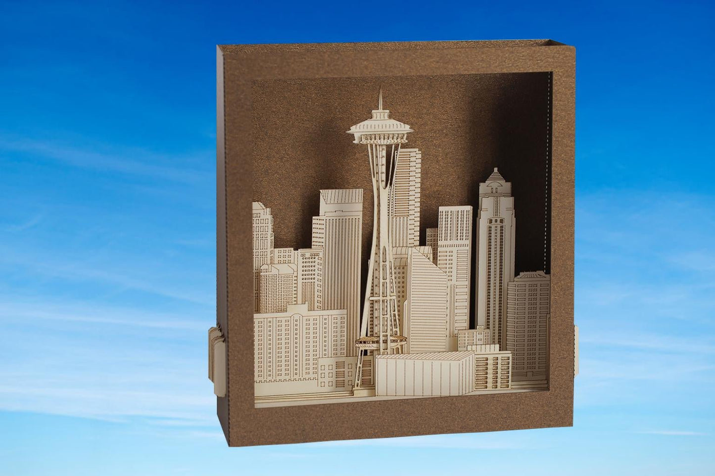 The Seattle Skyline, Washington, USA pop-up card - ColibriGift