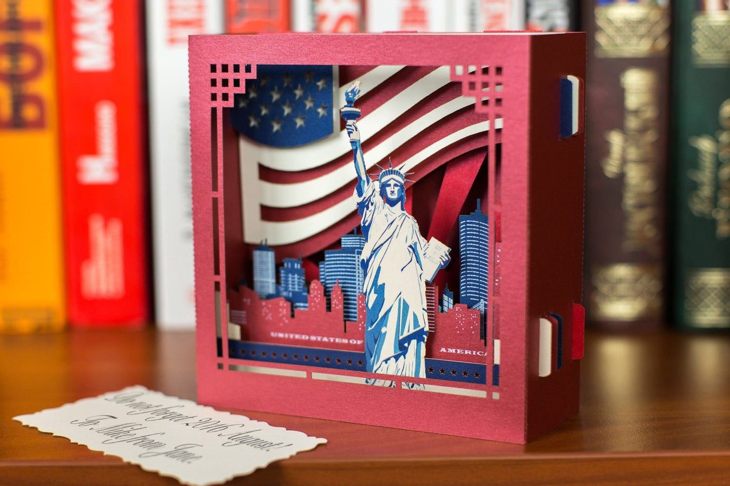 The Statue of Liberty, New York, USA pop-up card - ColibriGift