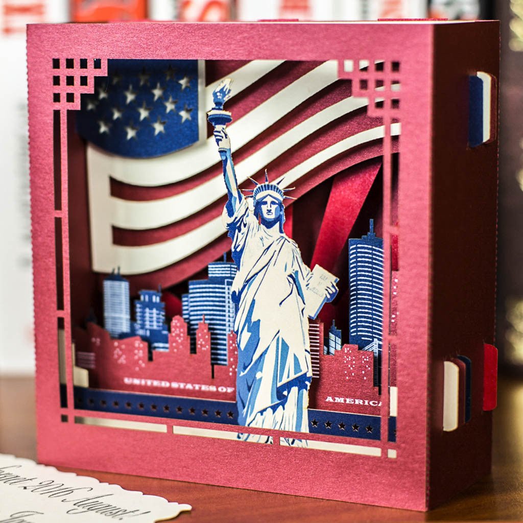 The Statue of Liberty, New York, USA pop-up card - ColibriGift