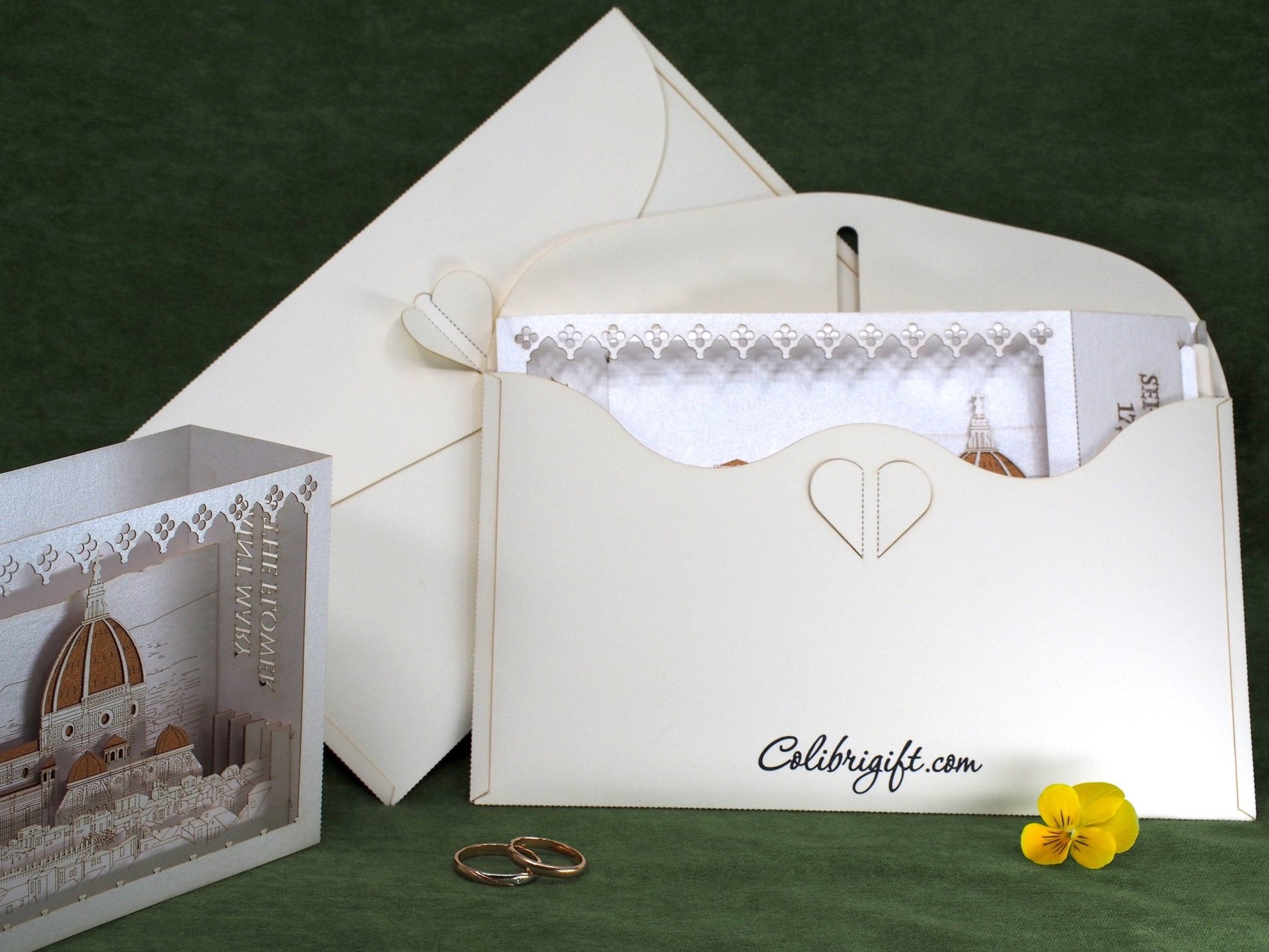 Wedding invitations Duomo Florence Cathedral of Saint Mary of the Flower pop-up card - ColibriGift