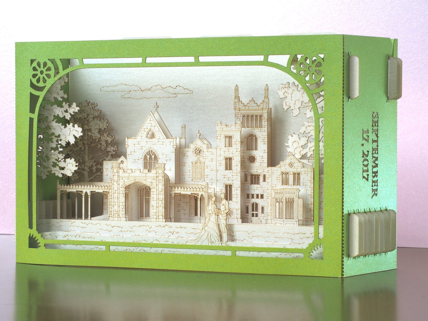 Wedding Wedding pop up wedding invitation. Lyndhurst on Hudson River in Tarrytown, New York, Lyndhurs. ColibriGift