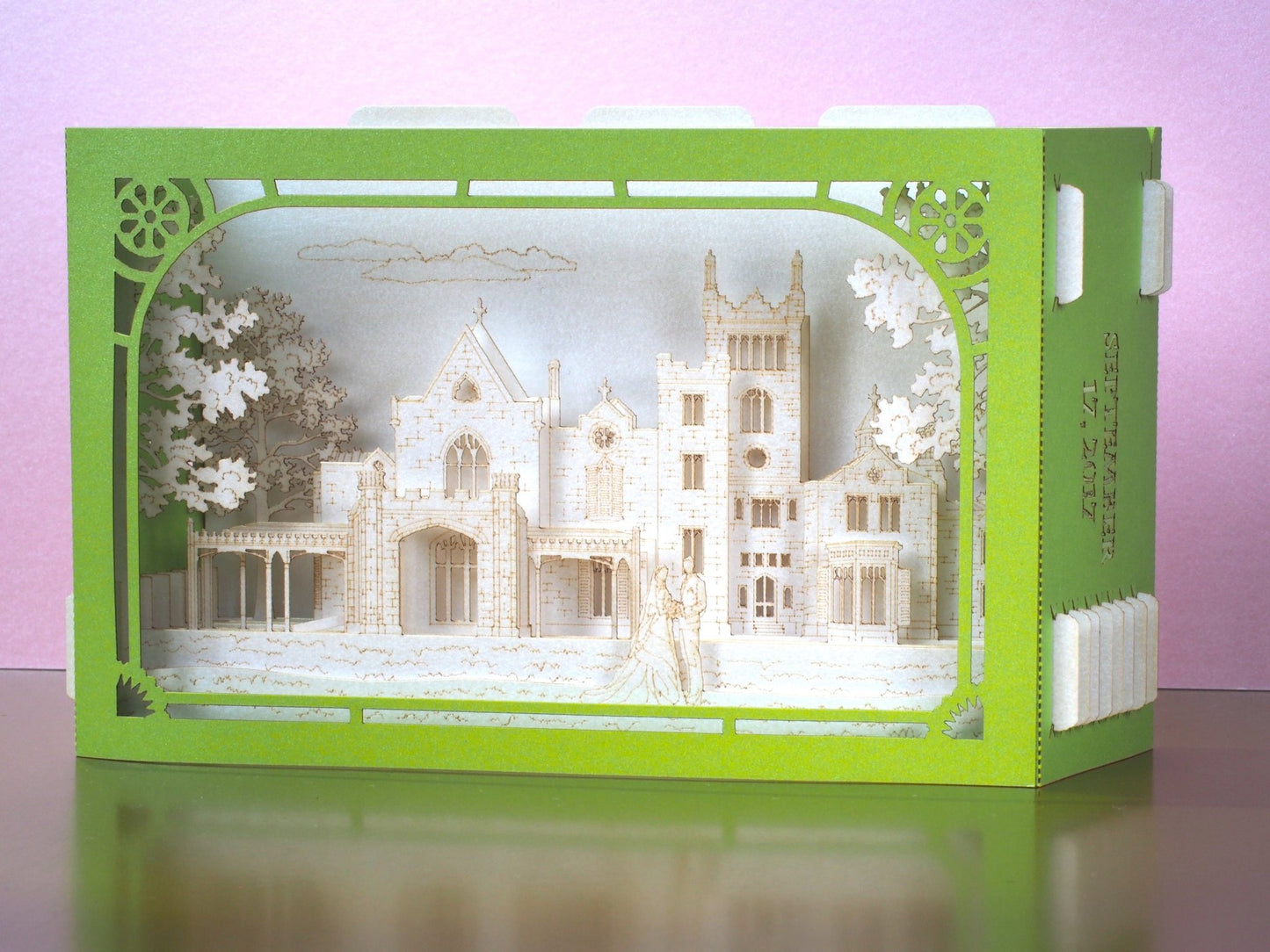 Wedding Wedding pop up wedding invitation. Lyndhurst on Hudson River in Tarrytown, New York, Lyndhurs. CpolibriGift