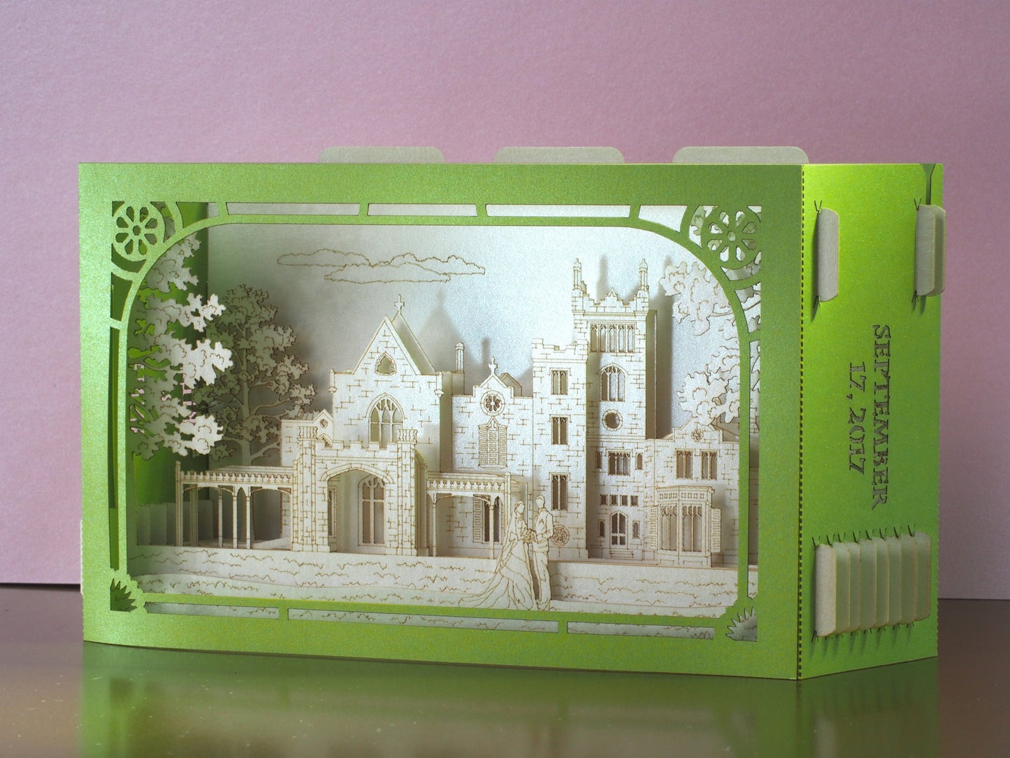 Wedding Wedding pop up wedding invitation. Lyndhurst on Hudson River in Tarrytown, New York, Lyndhurs. ColibriGift