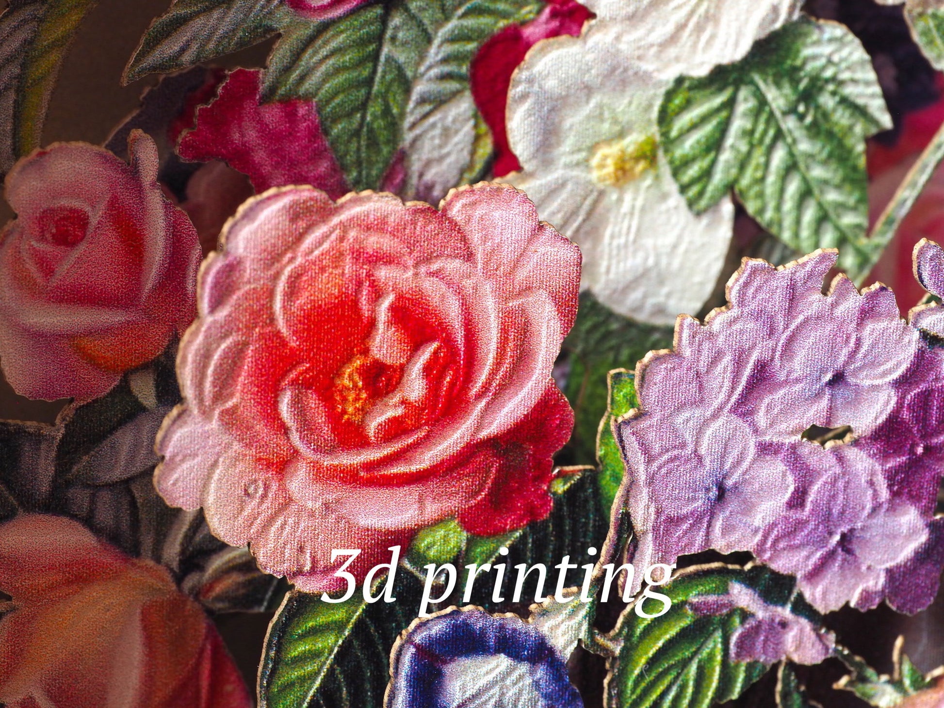 Luxury 3D pop up greeting card with vintage floral bouquet in a vase, elegant botanical still life design, premium keepsake card for birthdays and special occasions.