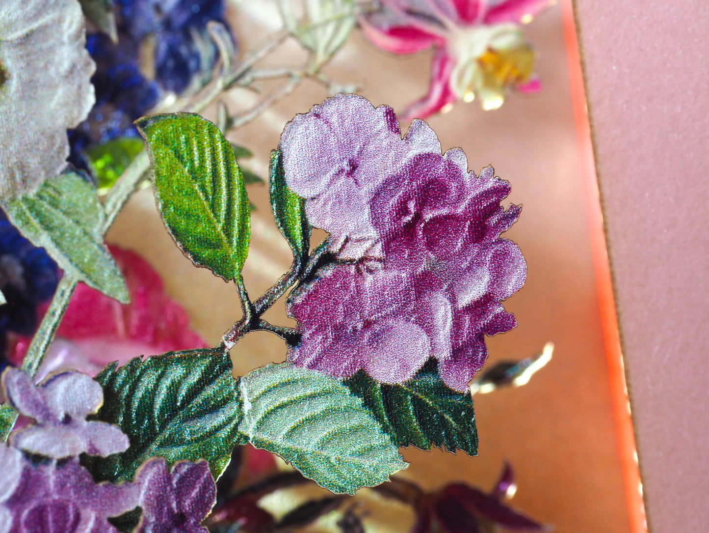 Luxury 3D pop up greeting card with vintage floral bouquet in a vase, elegant botanical still life design, premium keepsake card for birthdays and special occasions.