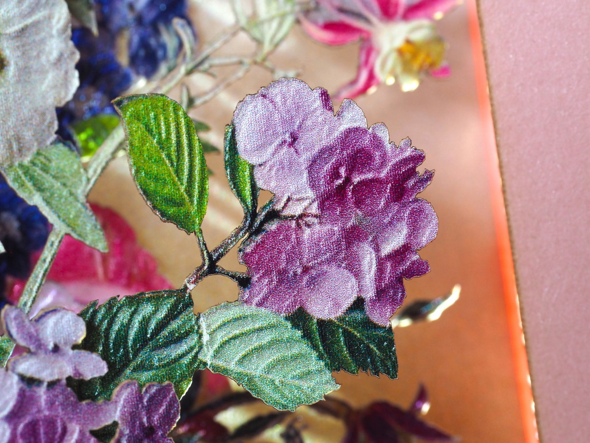 Luxury 3D pop up greeting card with vintage floral bouquet in a vase, elegant botanical still life design, premium keepsake card for birthdays and special occasions.