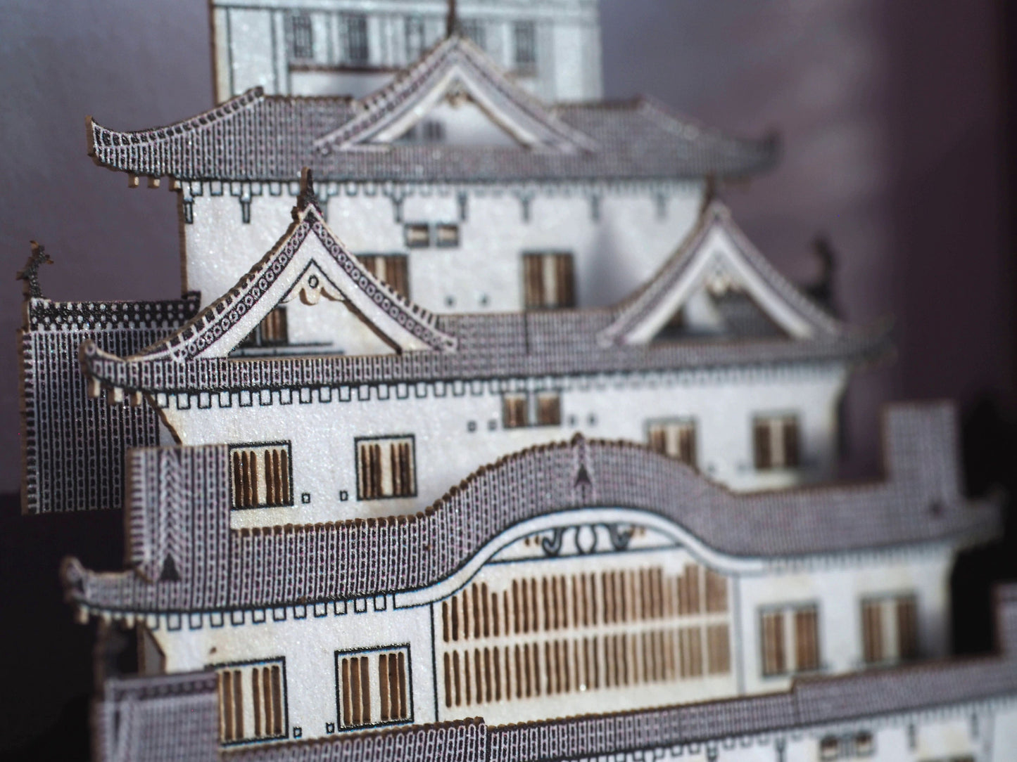 Japan Himeji Castle. Paper pop up card. 