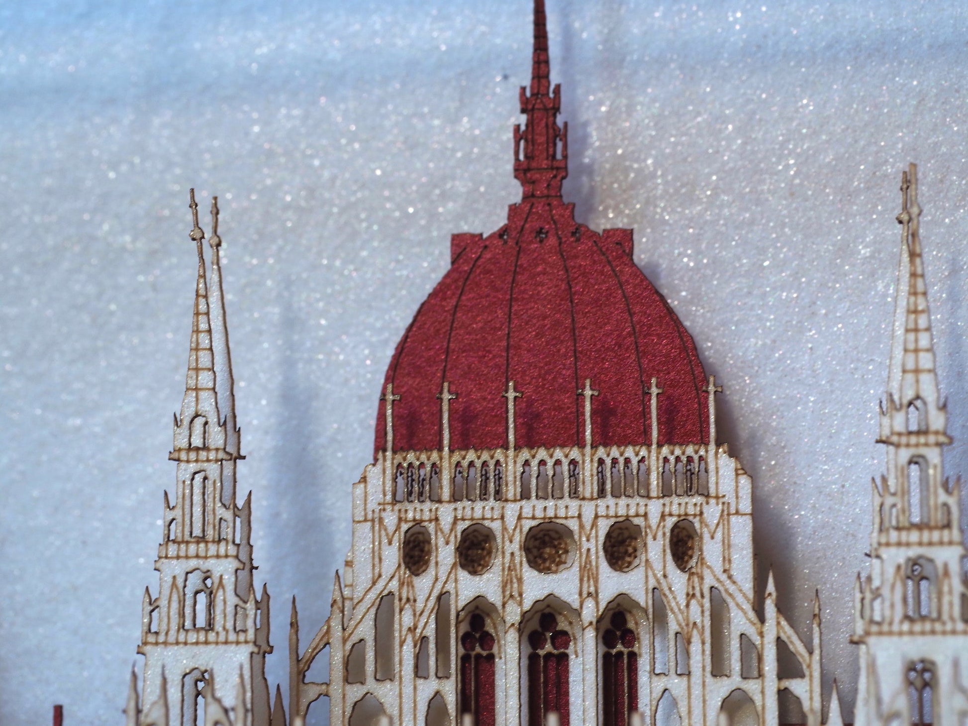 The Hungarian Parliament of Budapest paper pop up miniature model box