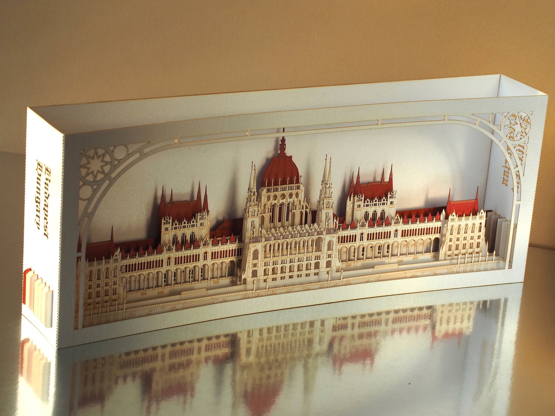The Hungarian Parliament of Budapest paper pop up miniature model box
