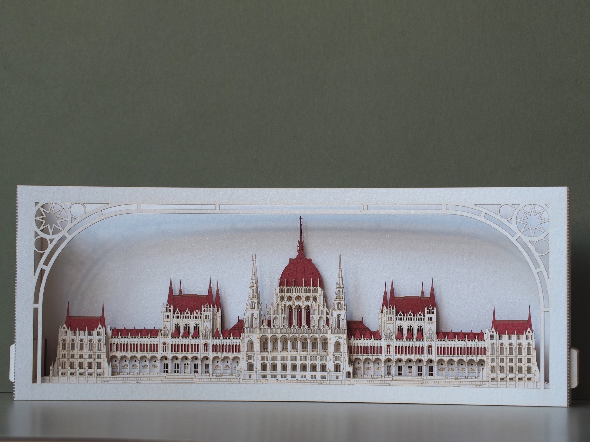 The Hungarian Parliament of Budapest paper pop up miniature model box