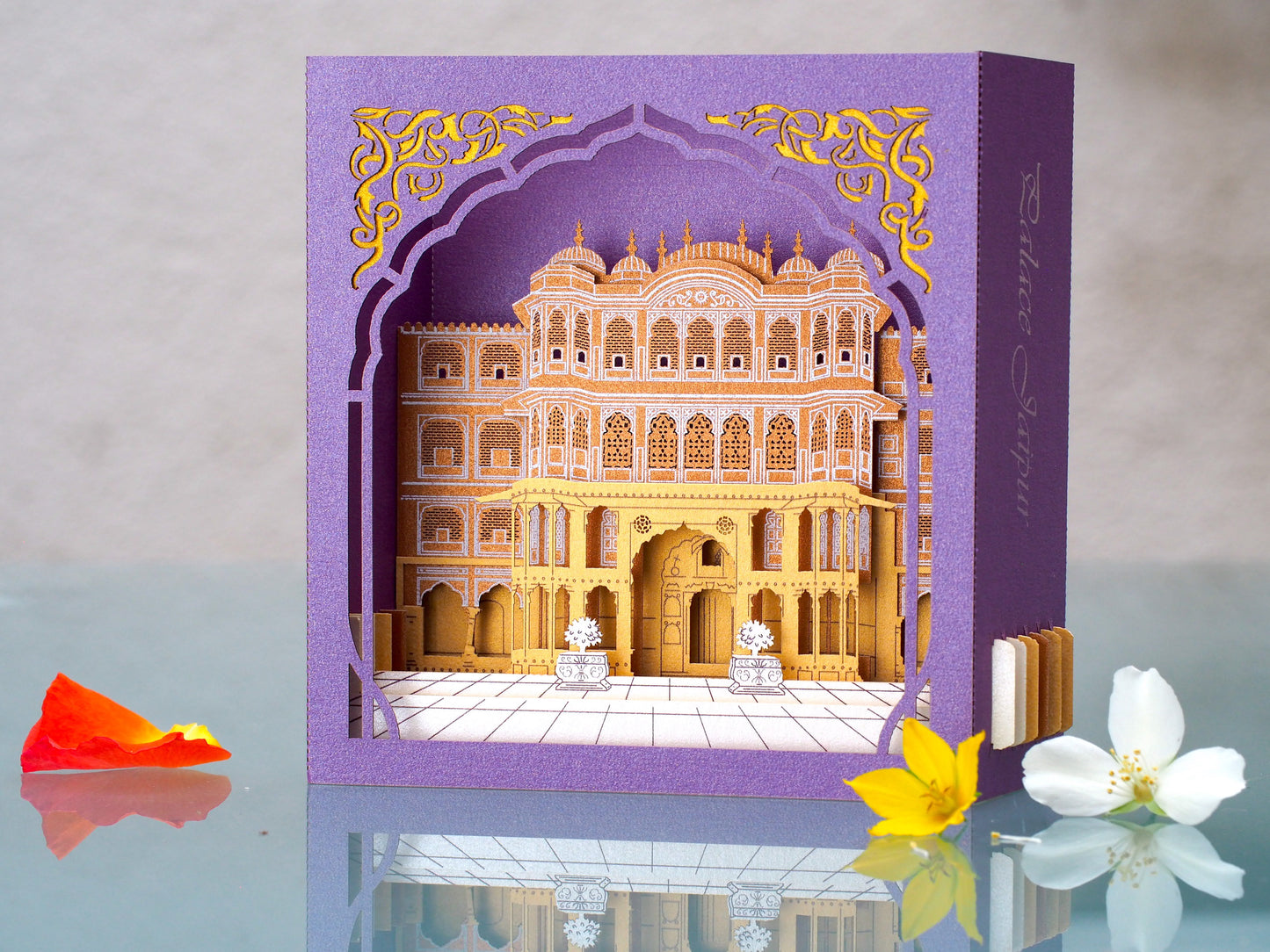 Pop up paper card with model of Jaipur, Rajasthan, India