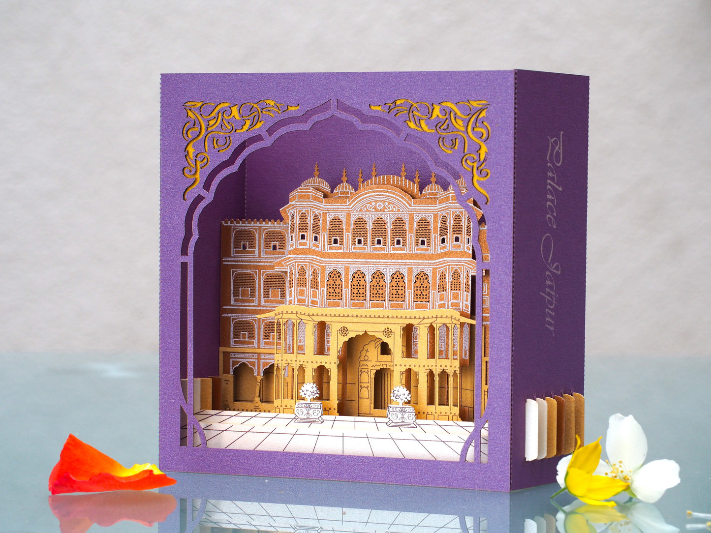 Pop up paper card with model of Jaipur, Rajasthan, India
