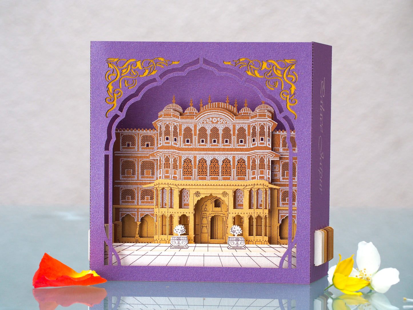 Pop up paper card with model of Jaipur, Rajasthan, India