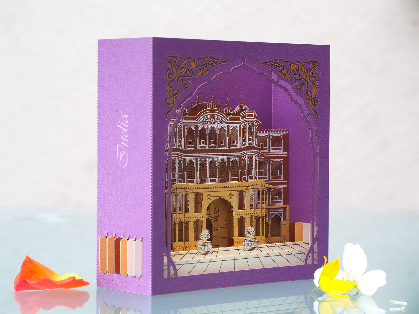 Pop up paper card with model of Jaipur, Rajasthan, India
