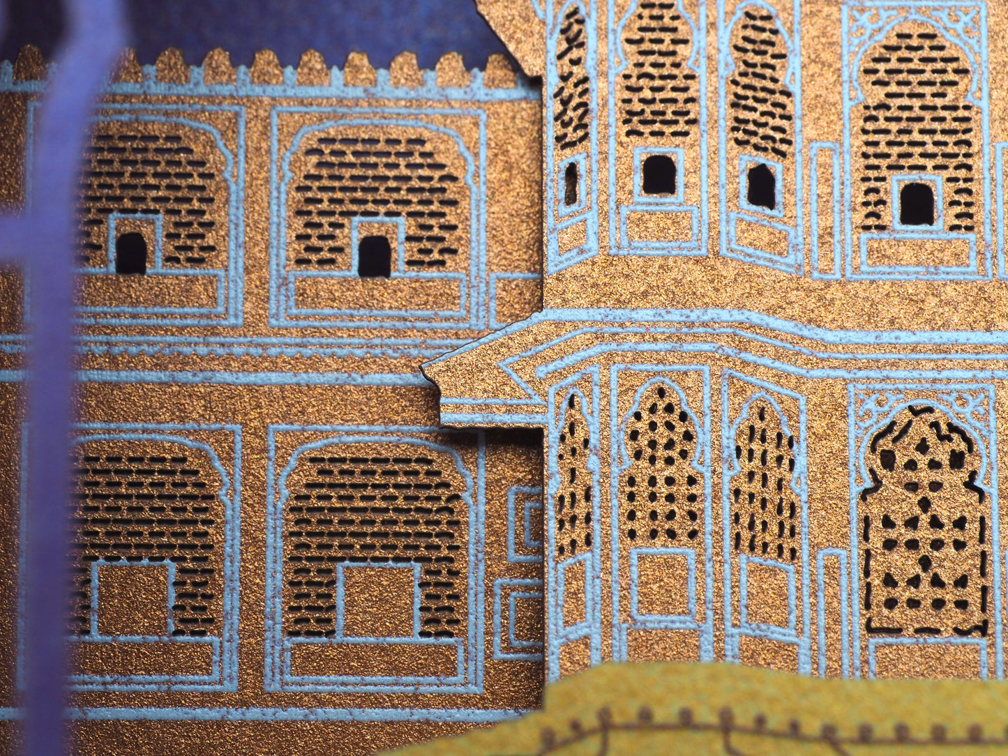Pop up paper card with model of Jaipur, Rajasthan, India