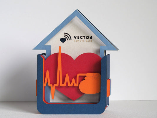 Custom pop up laser cut card, medicine-themed custom design
