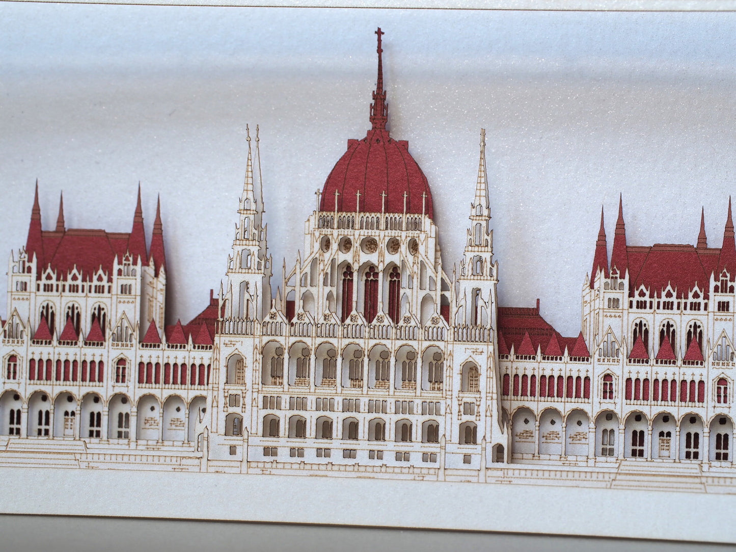 The Hungarian Parliament of Budapest paper pop up miniature model box