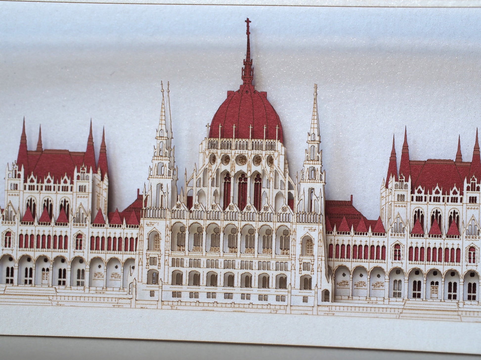 The Hungarian Parliament of Budapest paper pop up miniature model box