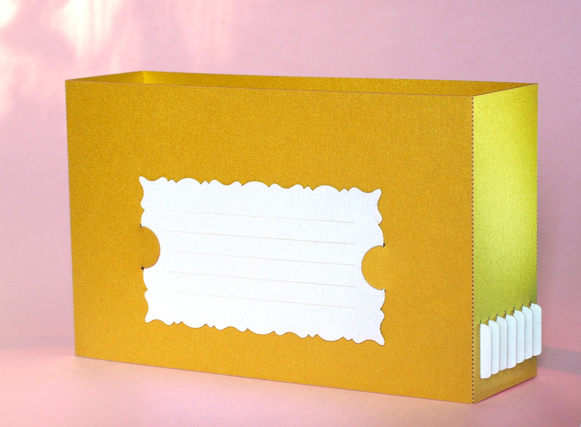 Paper 3d pop up card with Malta famous landmarks inside the box. Golden color paper box. Best gift idea for people who visited Malta as a souvenir