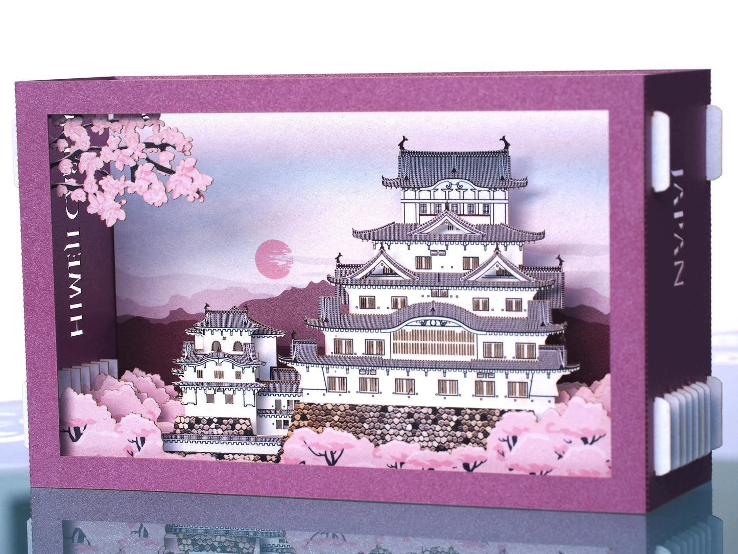 Japan Himeji Castle. Paper pop up card. 