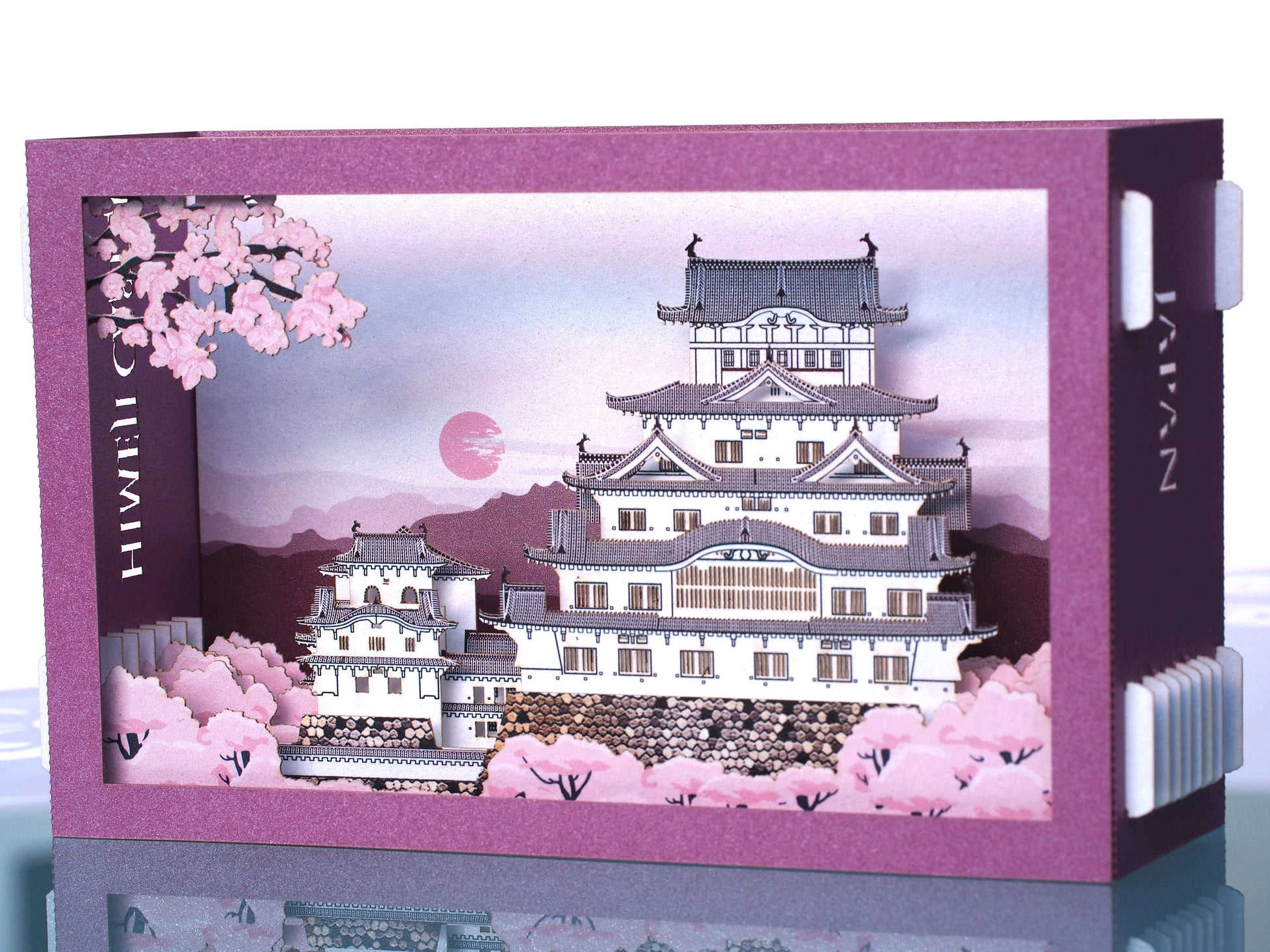 Japan Himeji Castle. Paper pop up card. 
