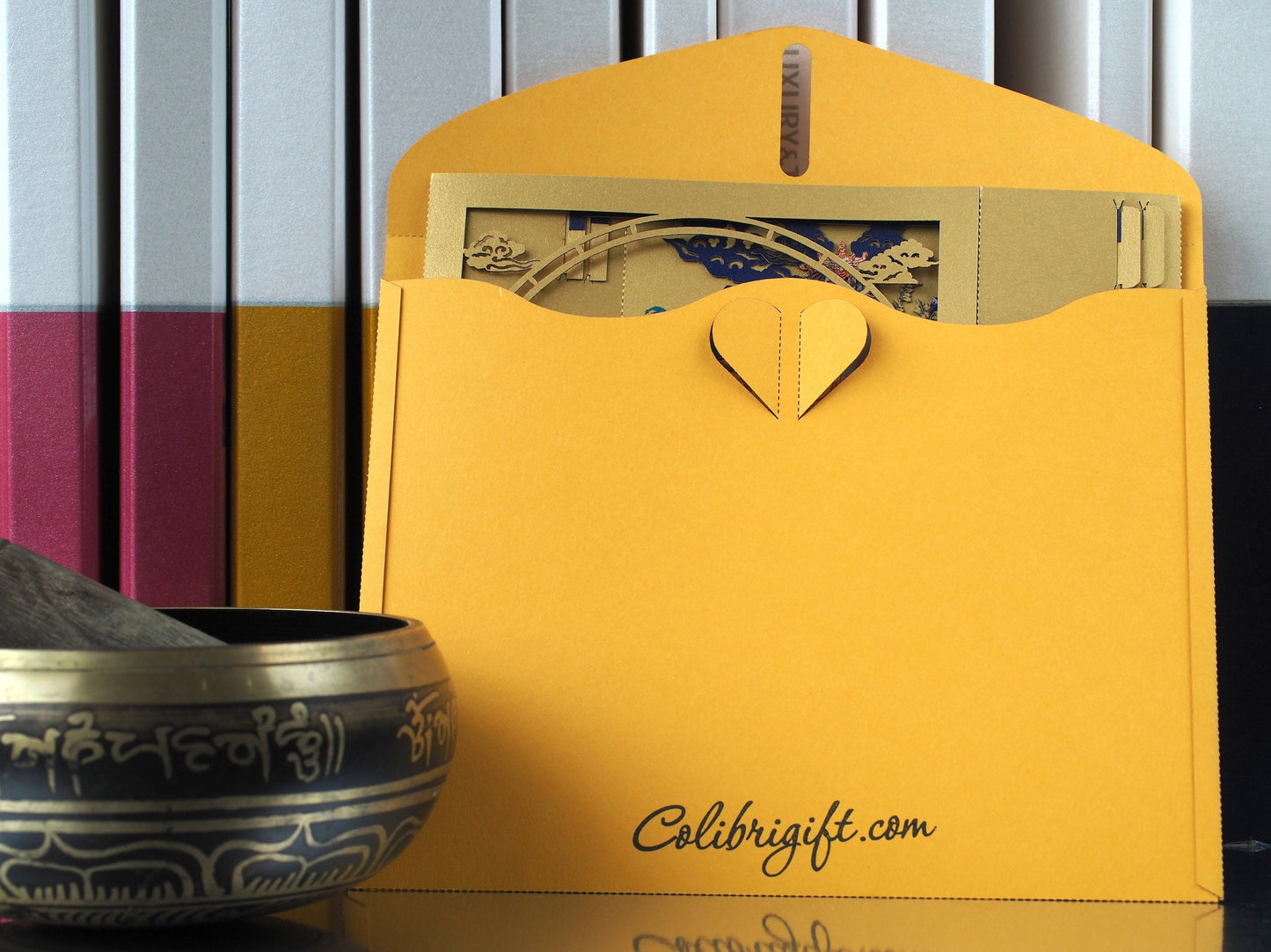 Buddha Shakyamuni pop up paper laser cut card box