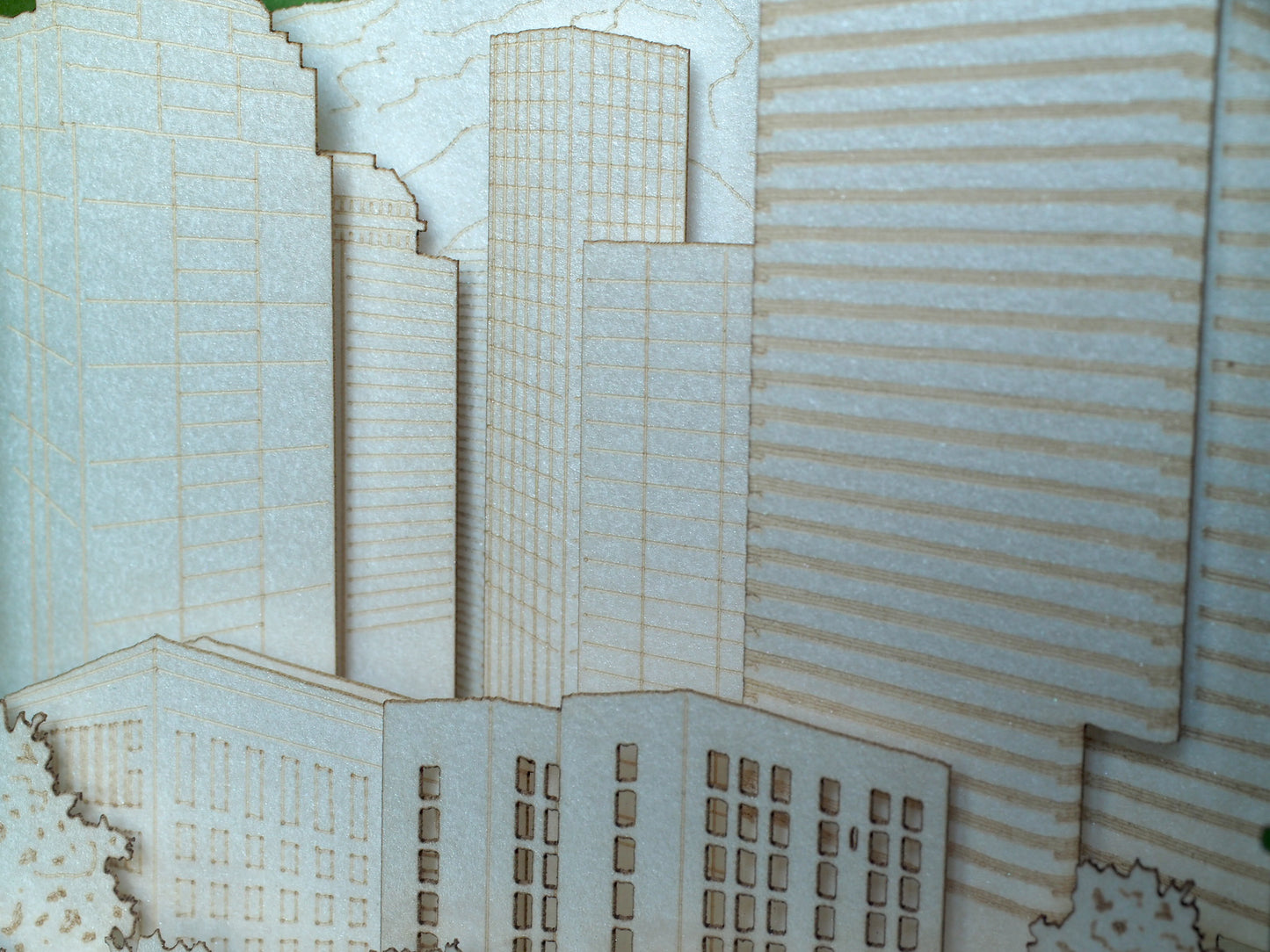 Portland city desig in pop up greeting card paper 3d model