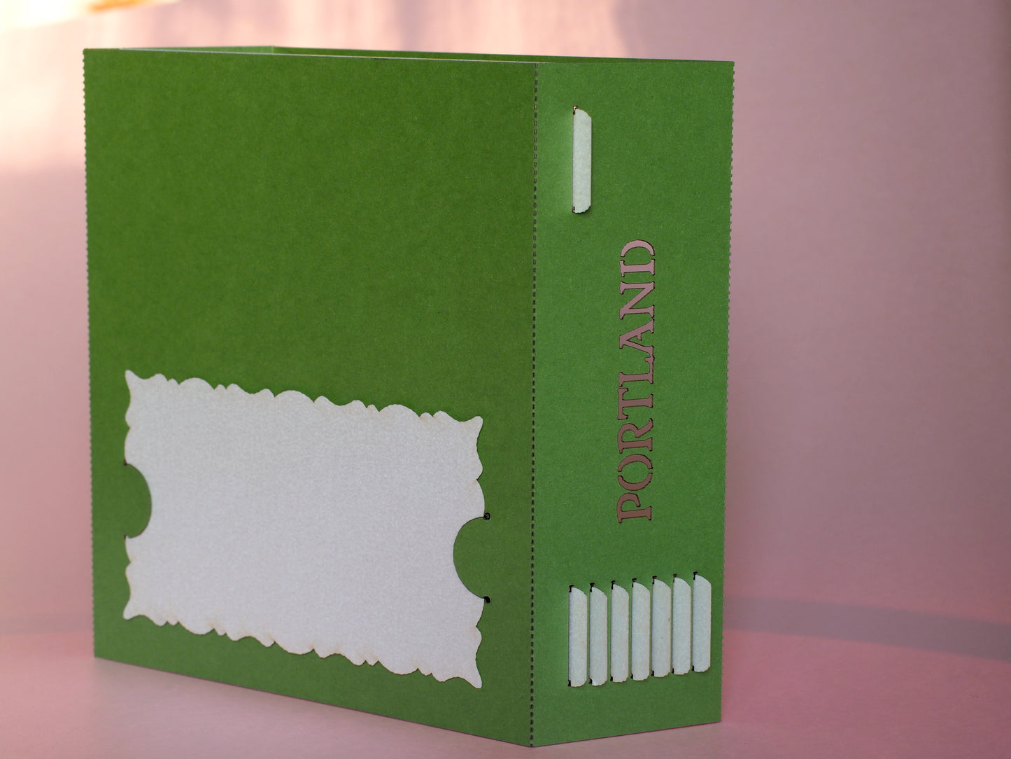 Portland city desig in pop up greeting card paper 3d model