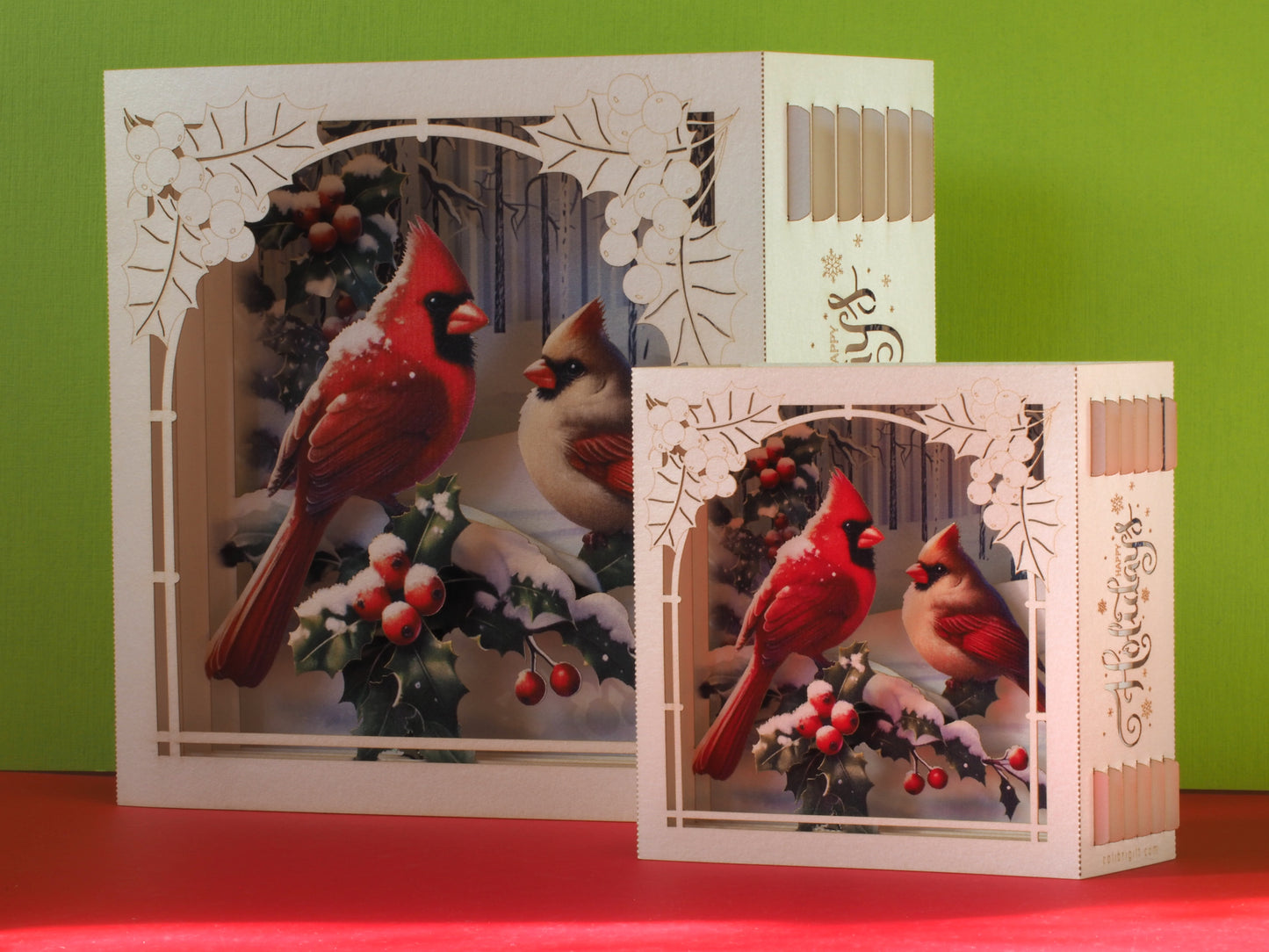 Red Cardinals Christmas greeting card