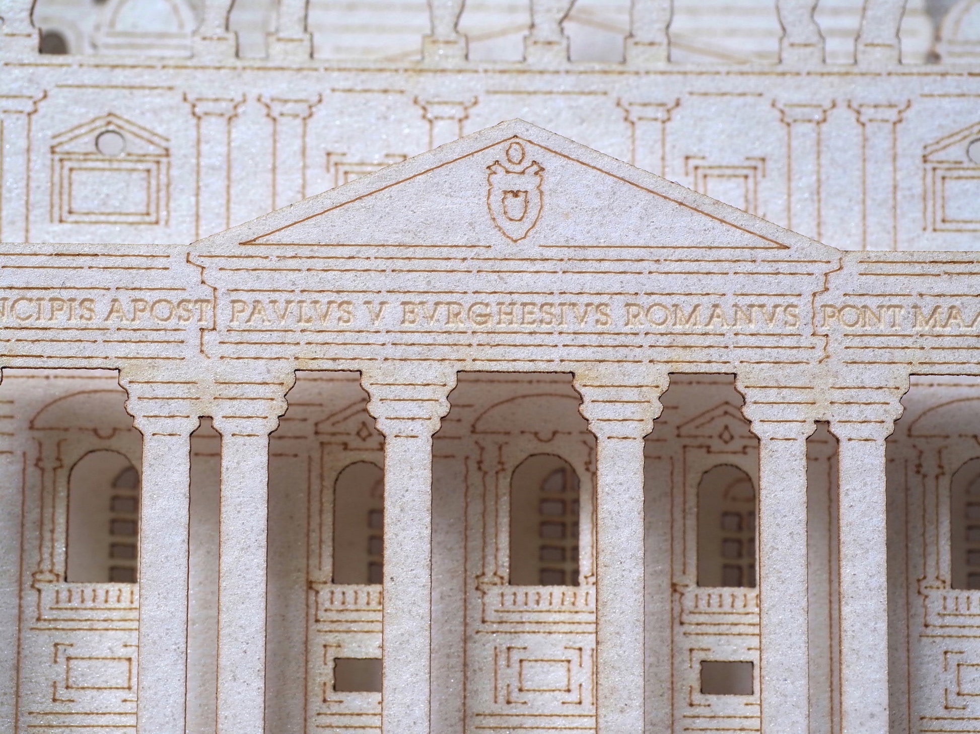 Saint Peter's Basilica Rome, Italy. Church Roma. Paper box pop up card folds flat with an architectural design