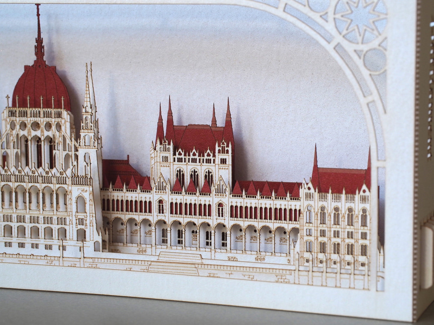The Hungarian Parliament of Budapest paper pop up miniature model box
