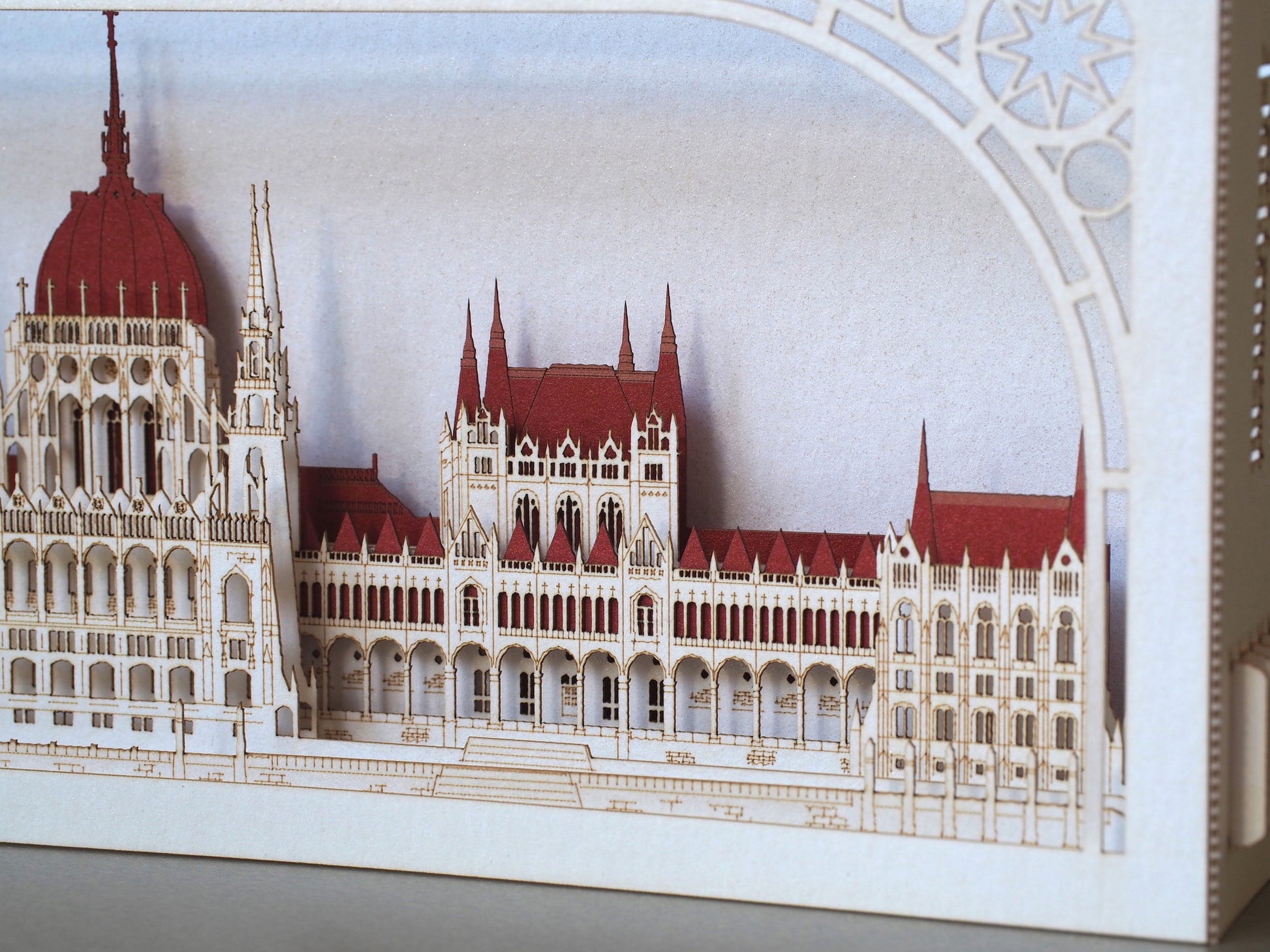 The Hungarian Parliament of Budapest paper pop up miniature model box