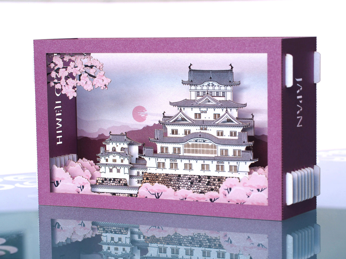 Japan Himeji Castle. Paper pop up card. 