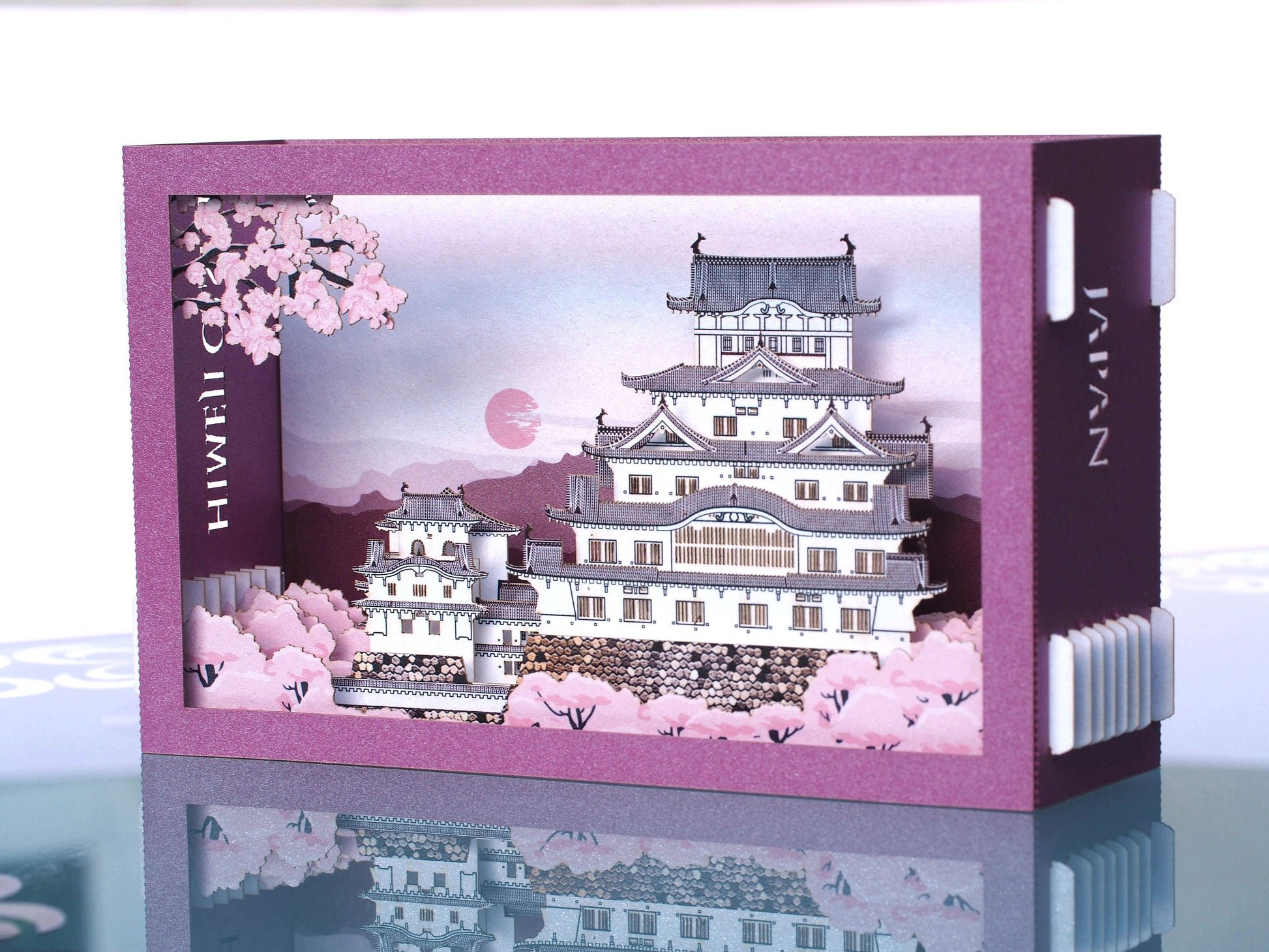 Japan Himeji Castle. Paper pop up card. 