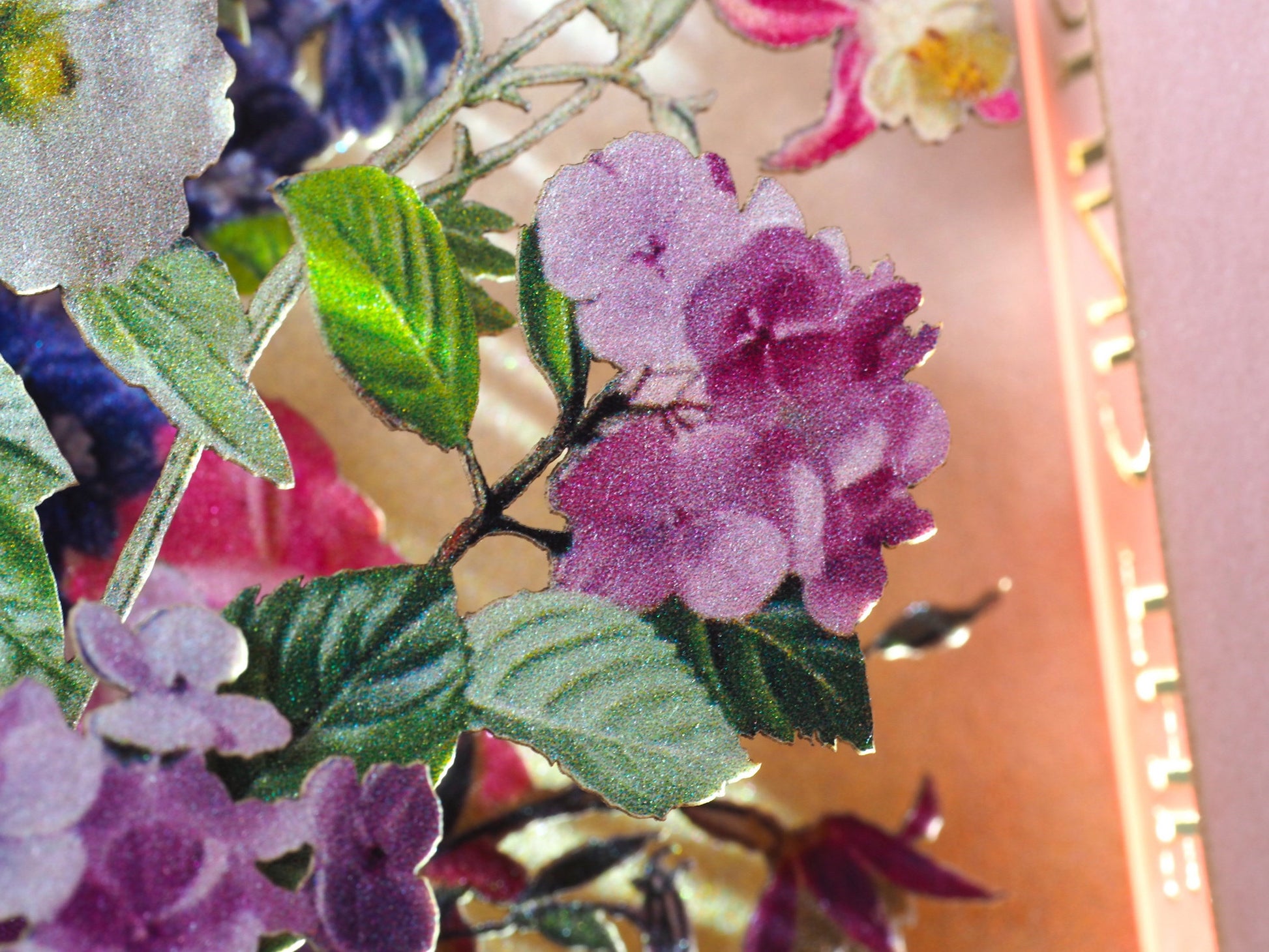 Luxury 3D pop up greeting card with vintage floral bouquet in a vase, elegant botanical still life design, premium keepsake card for birthdays and special occasions.