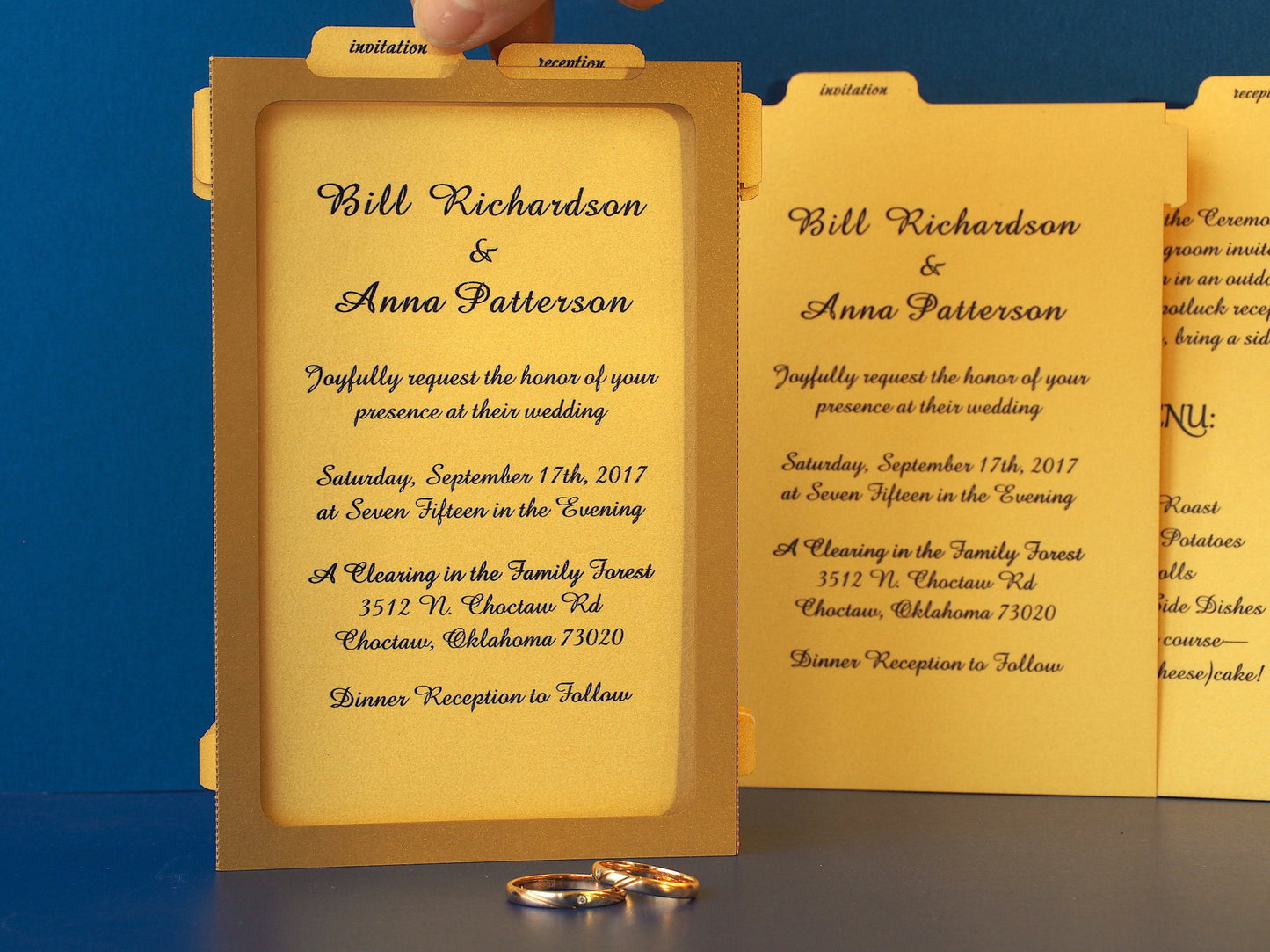 Wedding Save the Date Central Park NYC USA Bethesda Fountain Terrace pop-up card